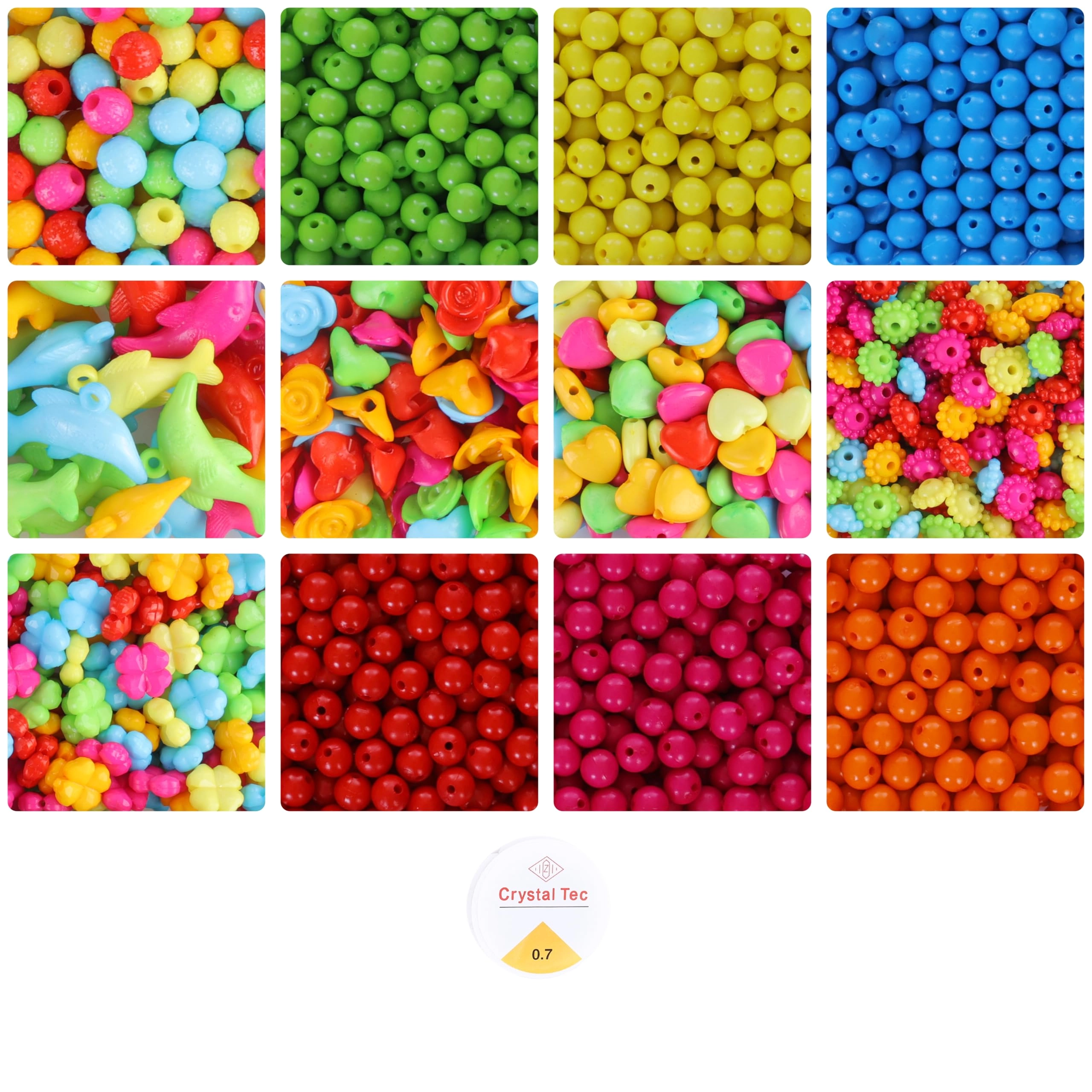 Bracelet Making Kit - 12 Types 10m Elastic Thread