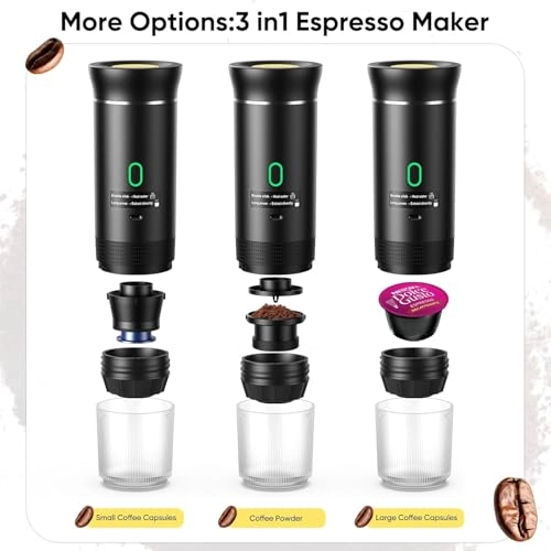 Portable Espresso maker - ground coffee NS capsules DG capsules