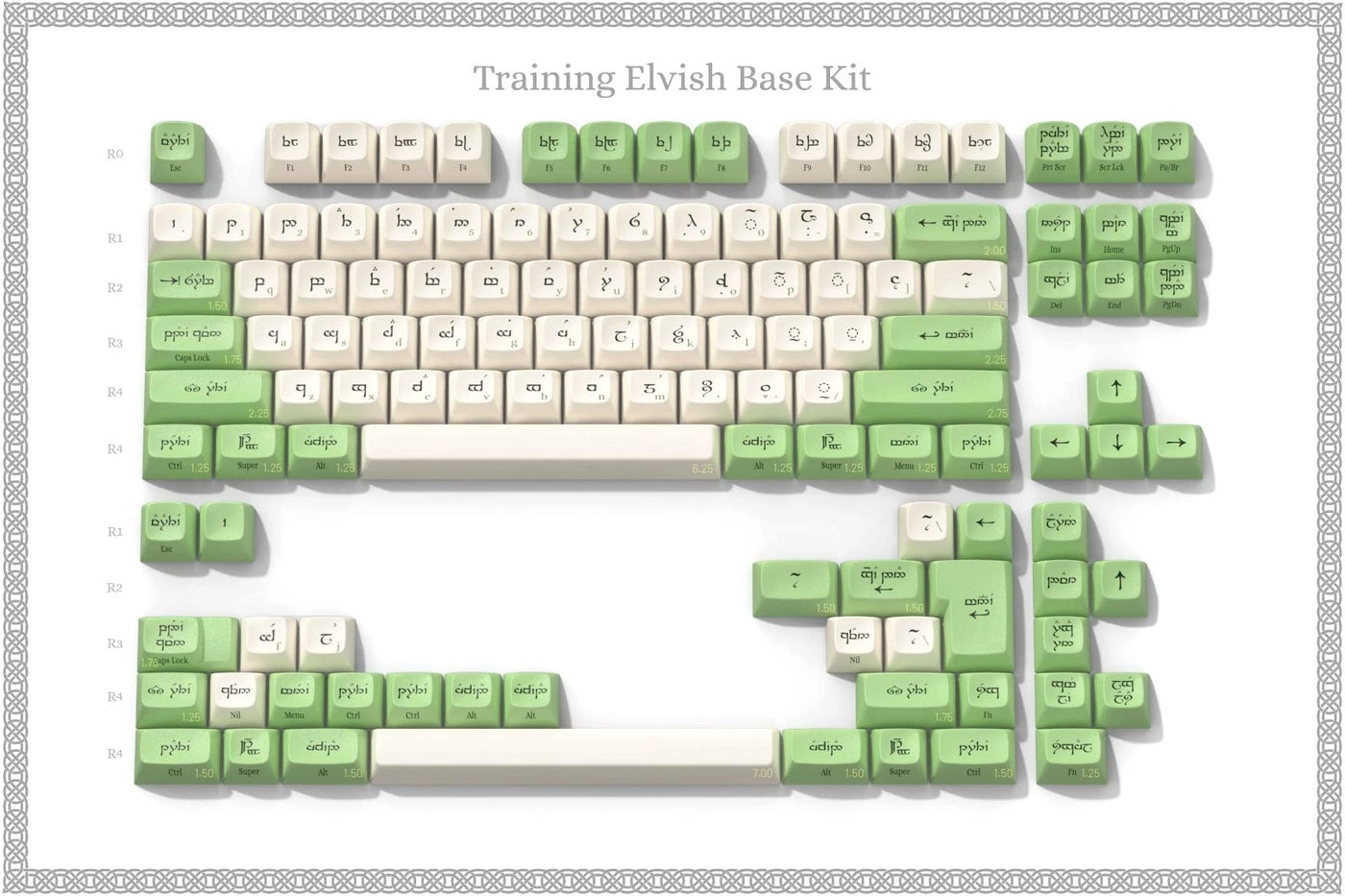 MT3 Elvish Keycap Set - 60% 65% 75% TKL WKL HHKB