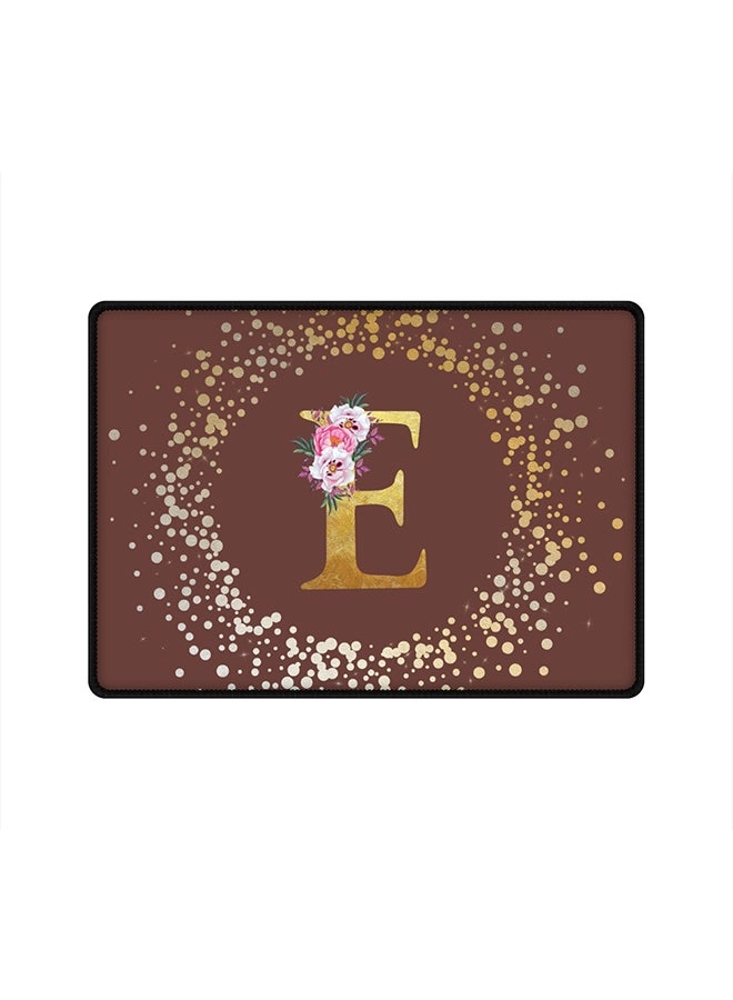 Stylizedd Custom Monogram Initial Letter Floral Pattern Alphabet Cloth Gaming Mouse Pad - 35x25 cm