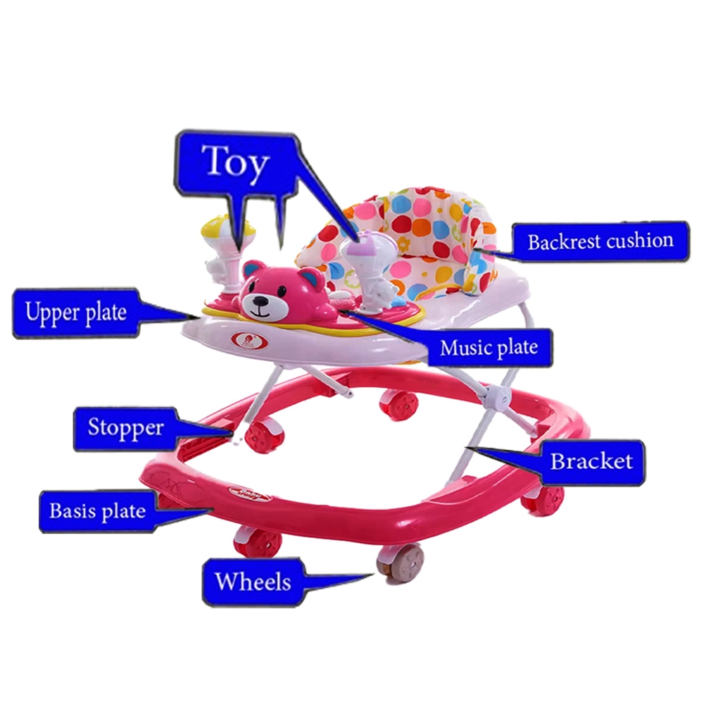 Baby Walker - Coffee + Head Protection Pillow - Blue