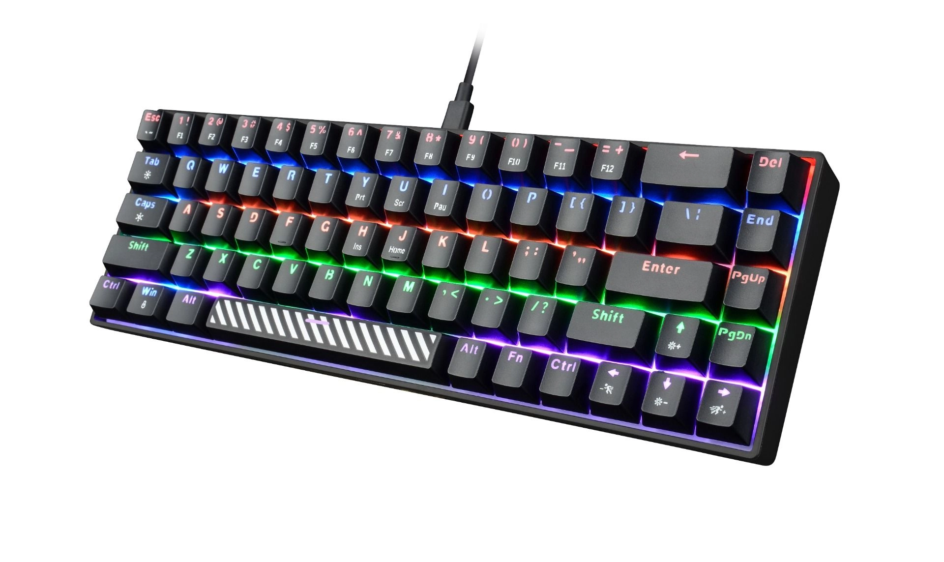 Keyboard - 68 Keys + Mouse - 65g 12800 DPI + Headset - 50mm + Mousepad - 360x260mm - PC