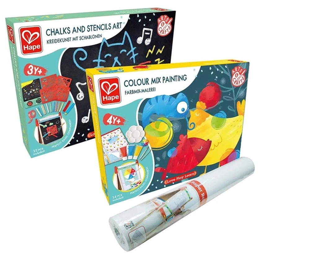 Art And Paint Activity Kit - Chalks and Stencils Art set