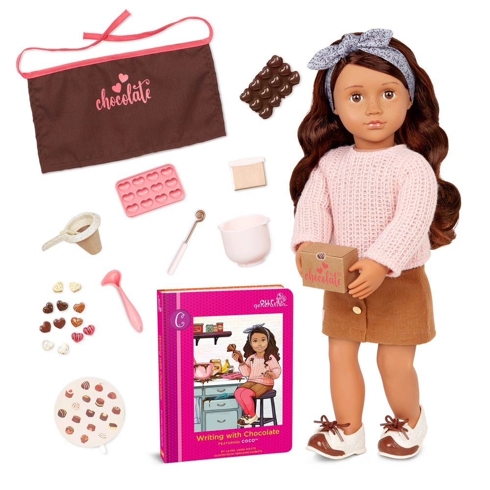 Coco Deluxe Chocolate Fashion Doll Playset - 18-inch Multicolor Ages 3+