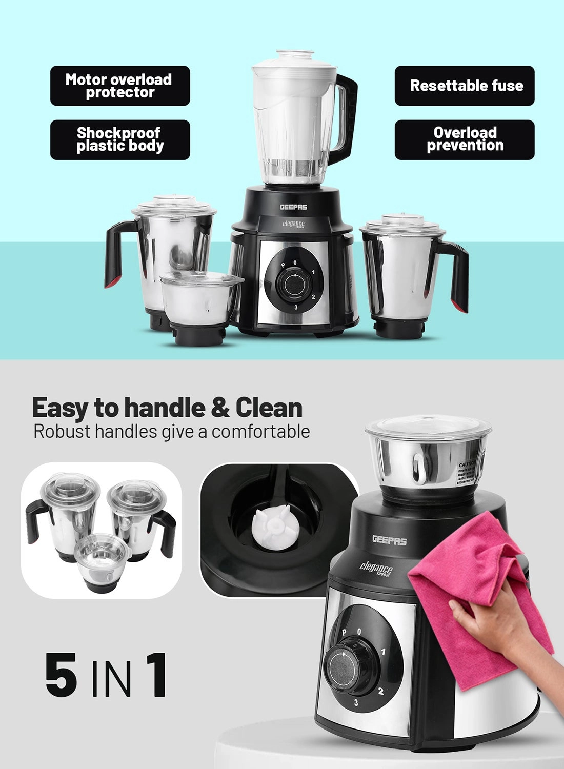 Mixer Grinder - 2.1 L 1000 W