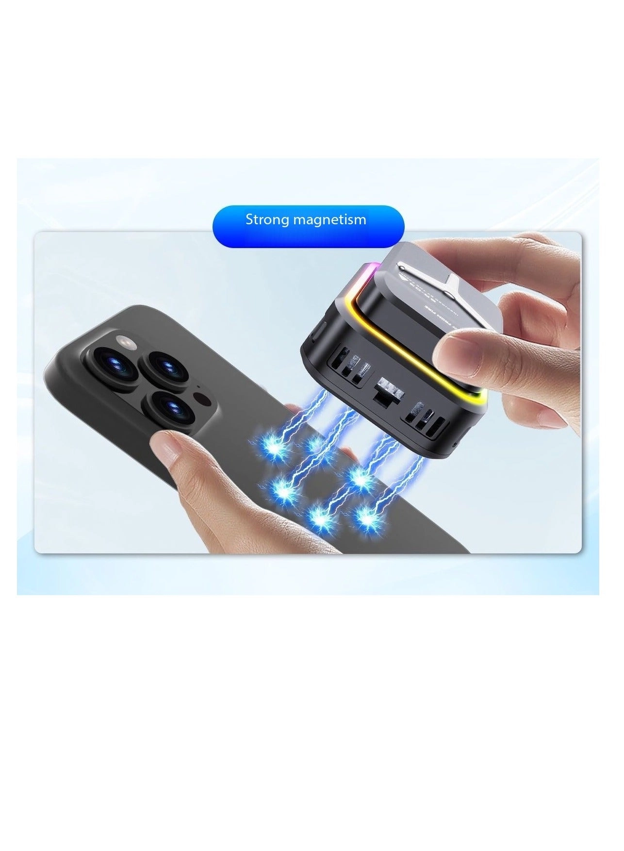 Cell Phone Cooler - Magnetic Cooling Fan Wireless Charging