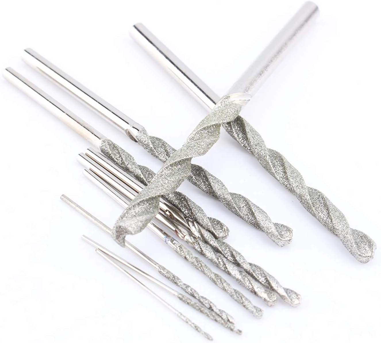 Diamond Tipped Drill Bit Set - Diamond 10Pcs 0.8-4.0mm