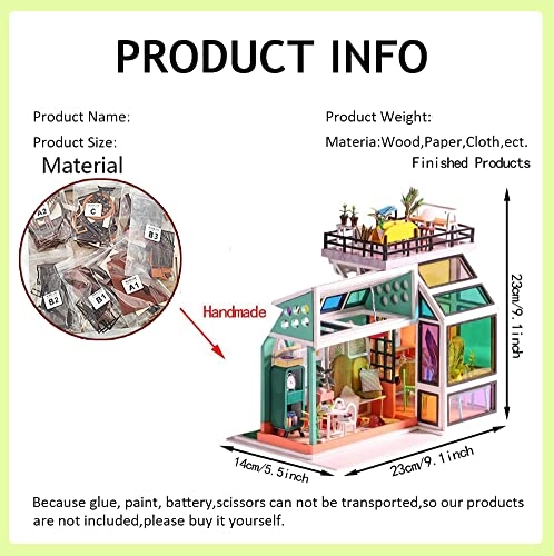 Miniature Dollhouse Kit - Mechanical Aesthetic Design 27.48 x 22.48 x 29.18 cm