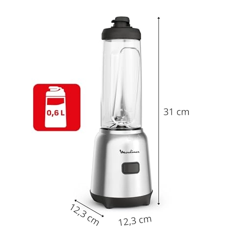 Mix & Move Mini Blender - 2 To-Go Tritan Bottles; Compact Design; Removable Blades