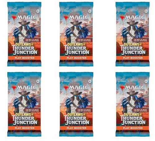 Magic The Gathering Play Booster Pack Outlaws of Thunder Junction - 6pcs