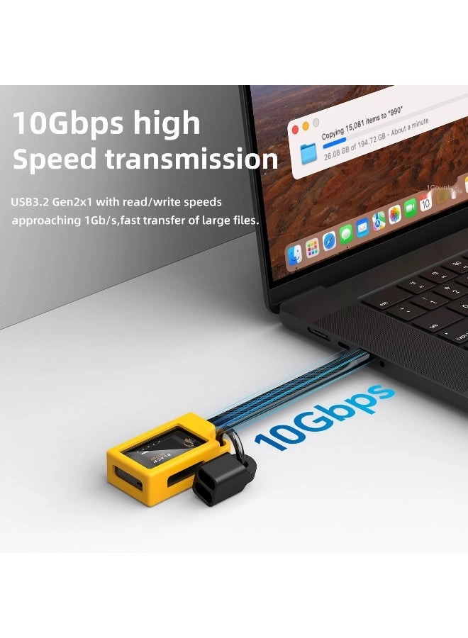 M.2 SSD Enclosure - NVMe SATA Dual Protocol 10Gbps USB-C/A