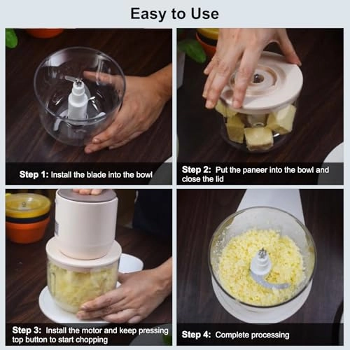 Electric Chopper - 600ML+240ML*3 Rechargeable