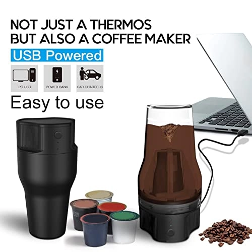 Automatic Portable Coffee Maker - Adjustable Concentration USB Power Supply