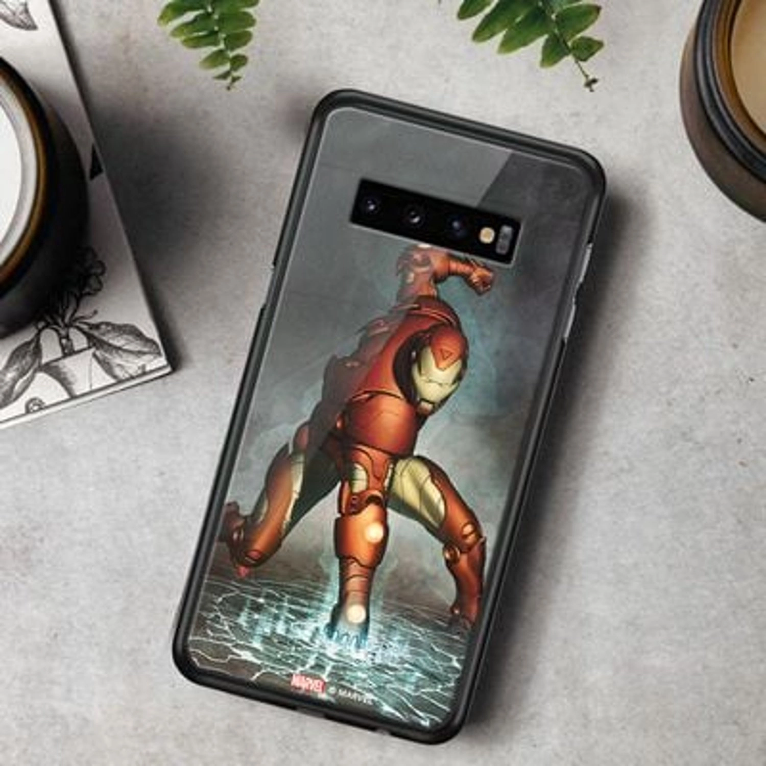Iron Man Superhero Landing Back Case for Galaxy S10 Plus