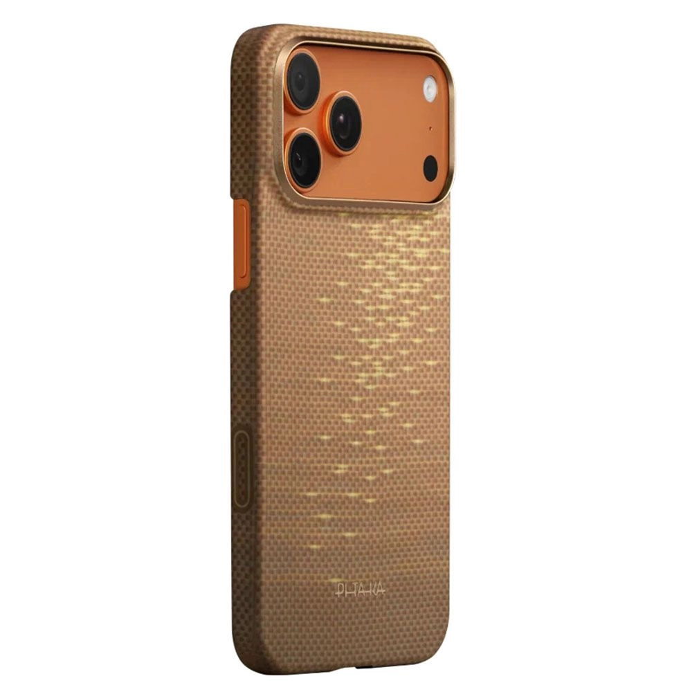 Pitaka Glints Of Gold Ultra-Slim Case with MagSafe for Apple iPhone 17 Pro