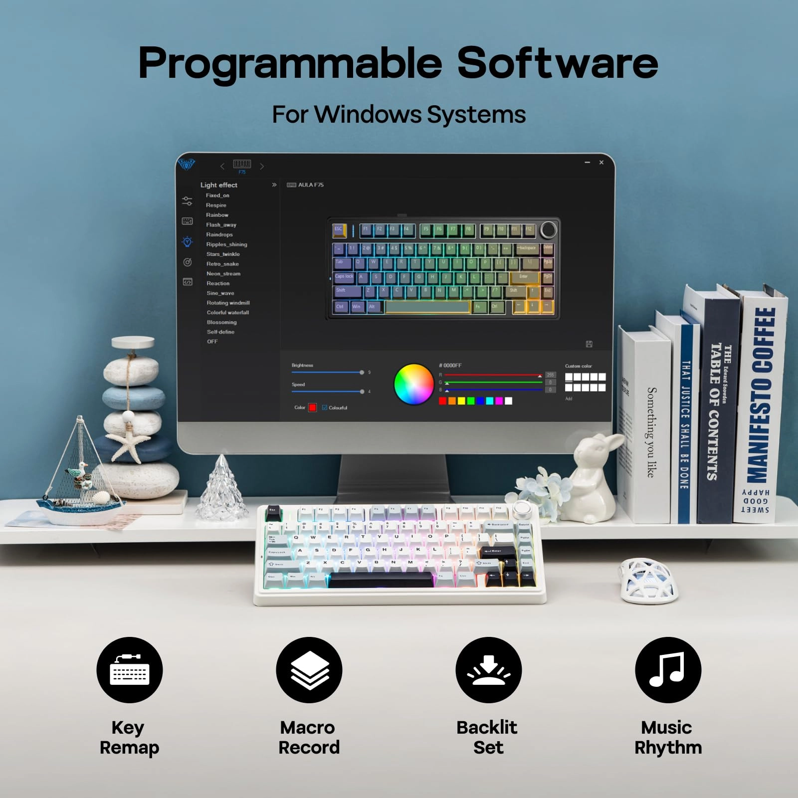 Aula F75 - QWERTY Wired/Wireless