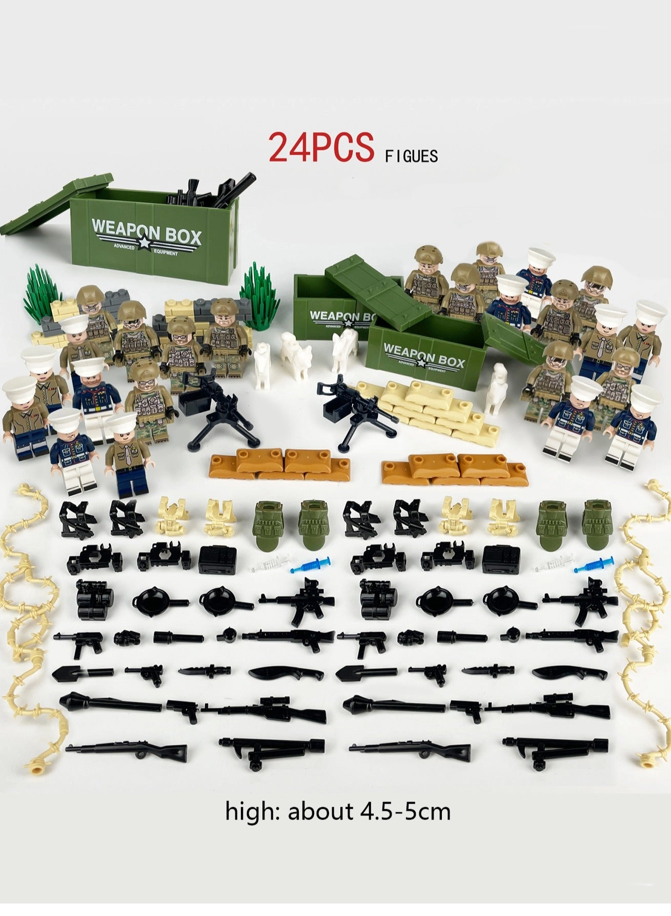 Army Block - Blue New Eighth Route Army Array 24 pcs