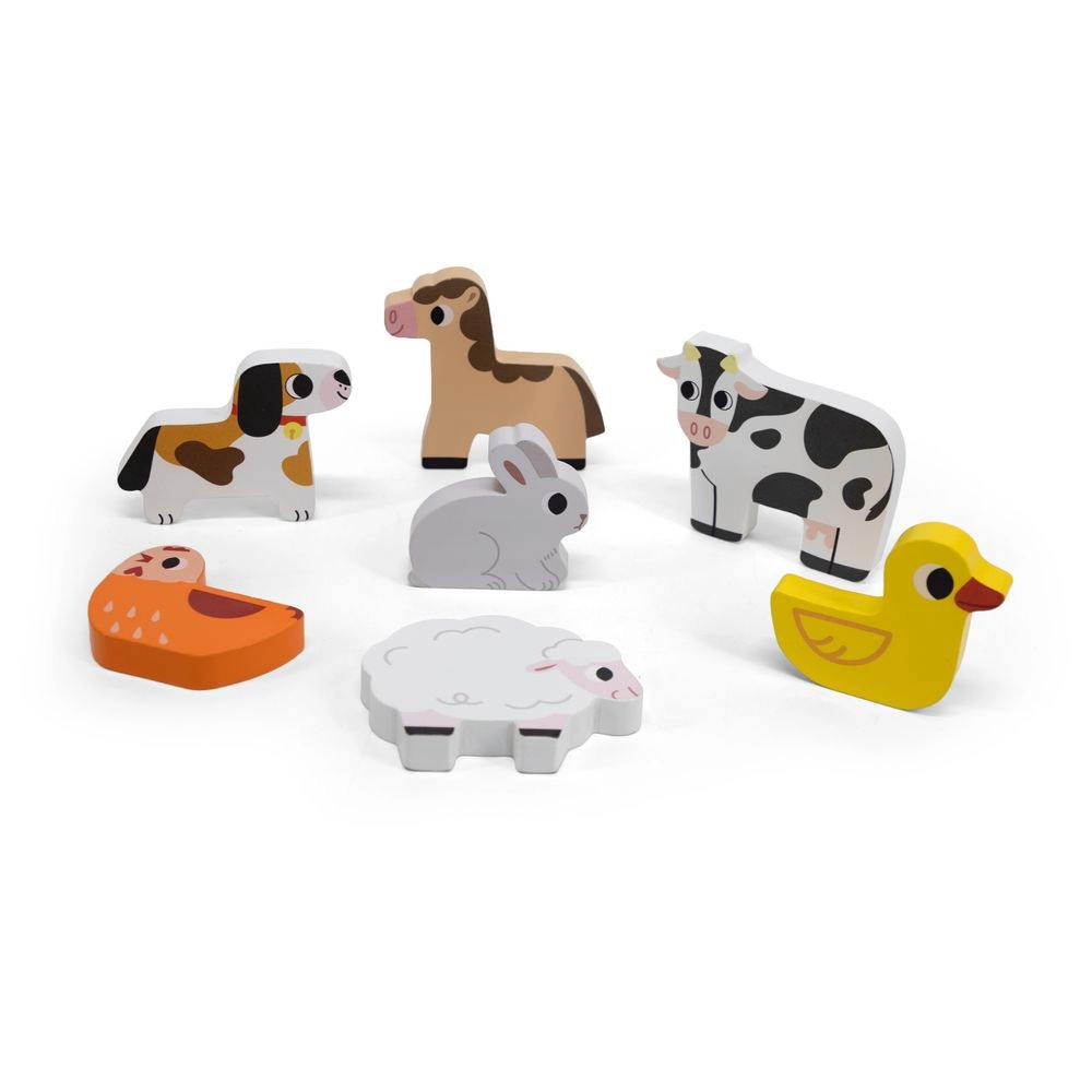 Farm Animals Block Puzzle - 18m+ 7 pieces