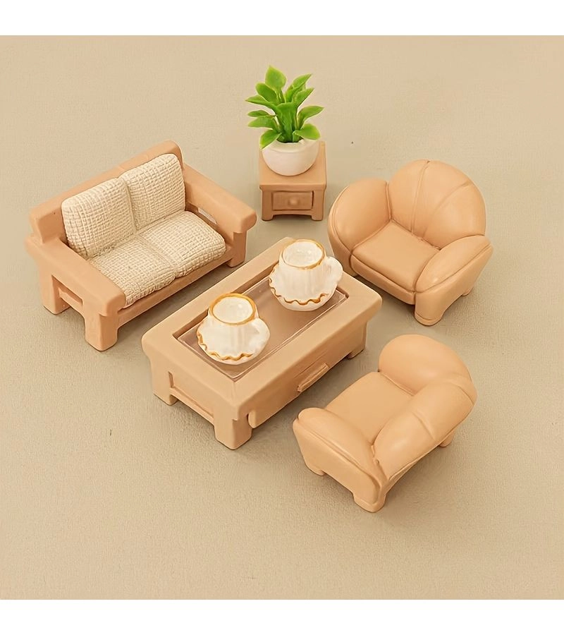 Generic Mini Sofa Coffee Table Ornaments - Faux Resin