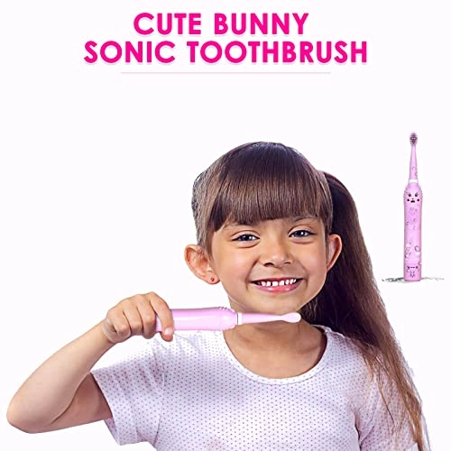 Kids Sonic Electric Toothbrush - Rechargeable 6 Modes 6 Brush Heads