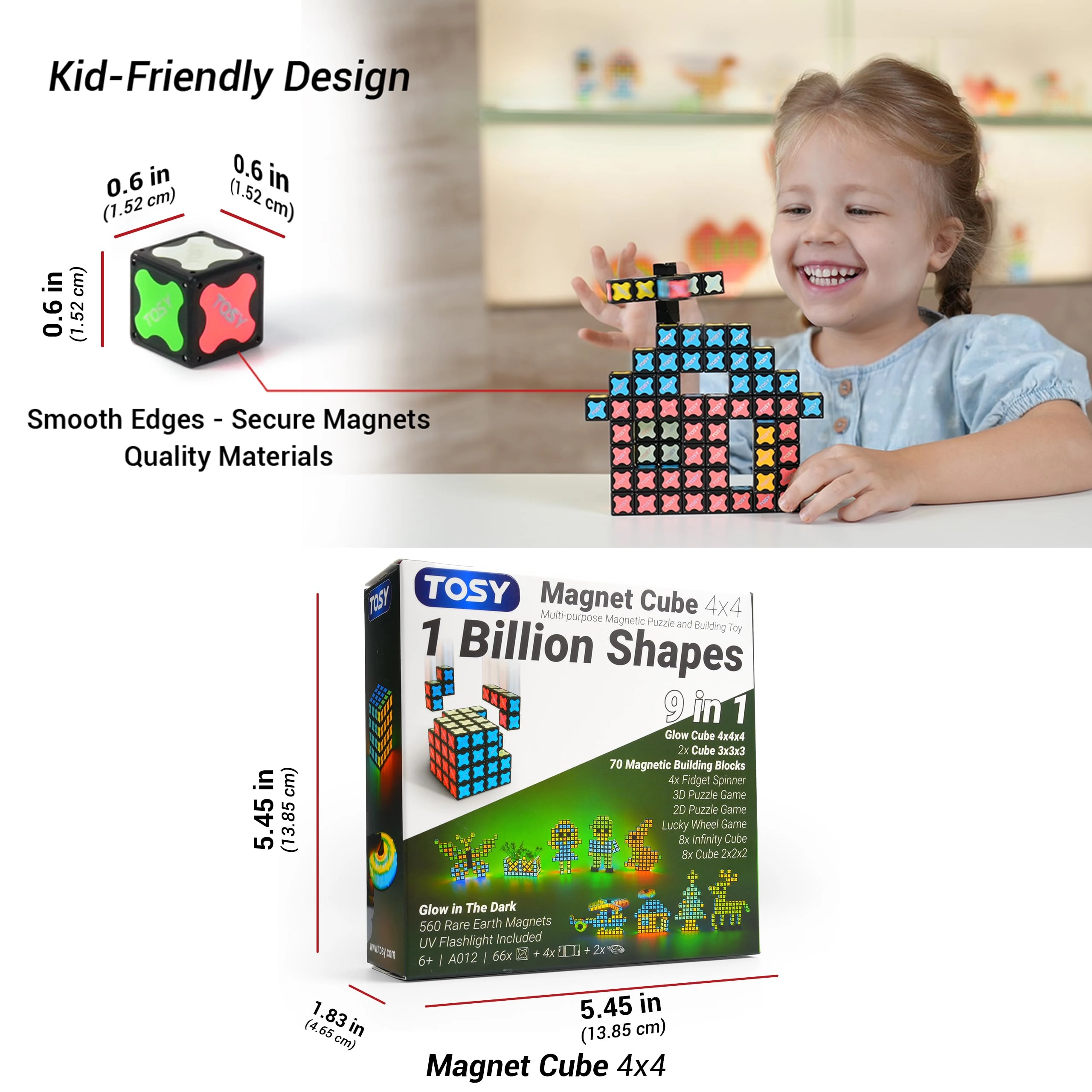 Magnet Cube 4x4 - 70 pcs