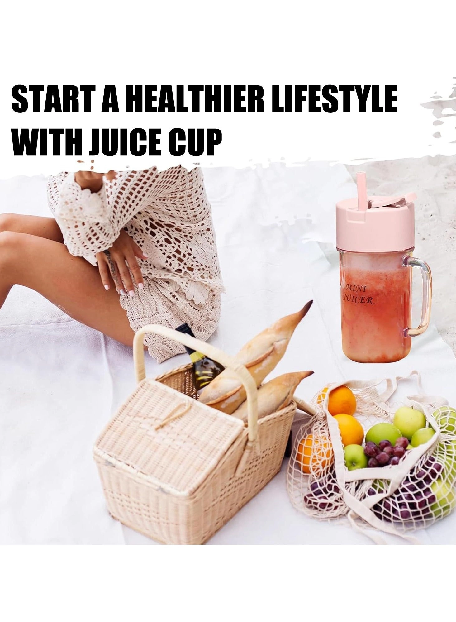 LX1275Y4 - Portable USB Rechargeable Personal Blender 10 Blades