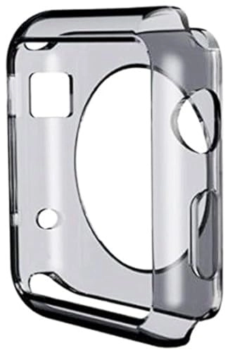 Full Body Case for Apple Watch 38mm - Transparent Black Silicone