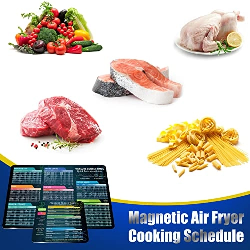 Air Fryer Magnetic Cheat Sheet - durable magnetic materials 2 Magnet Sheets