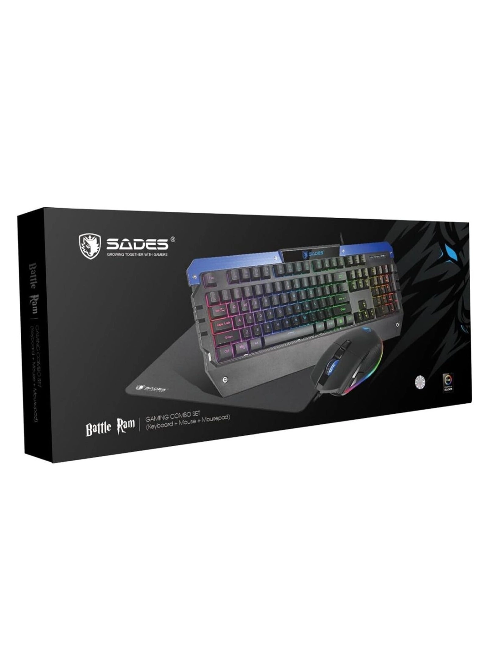 Battle Ram Keyboard - Full size 104 keys RGB + Battle Ram Mouse - PMW 3050 Omron RGB + Battle Ram Mousepad