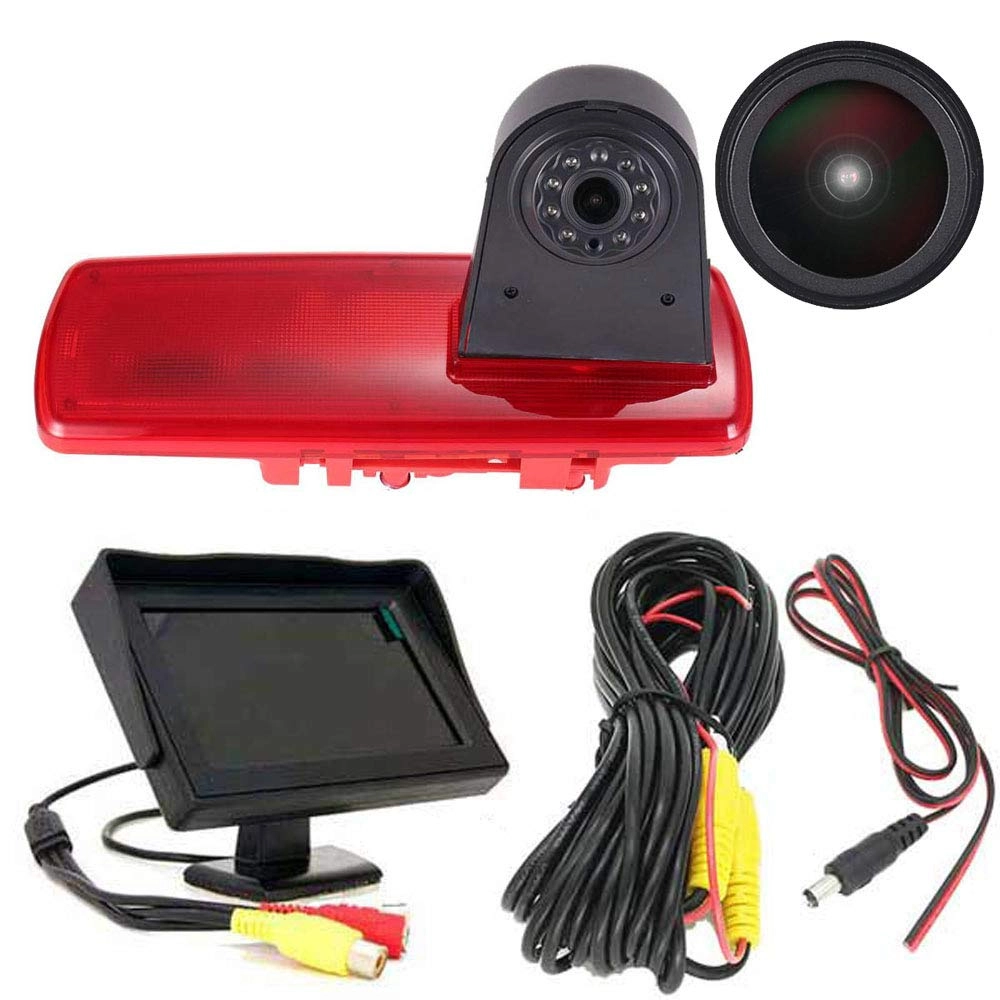 Brake Light Reversing Camera + Rear View Mirror Monitor - Night vision 628 x 586 pixels