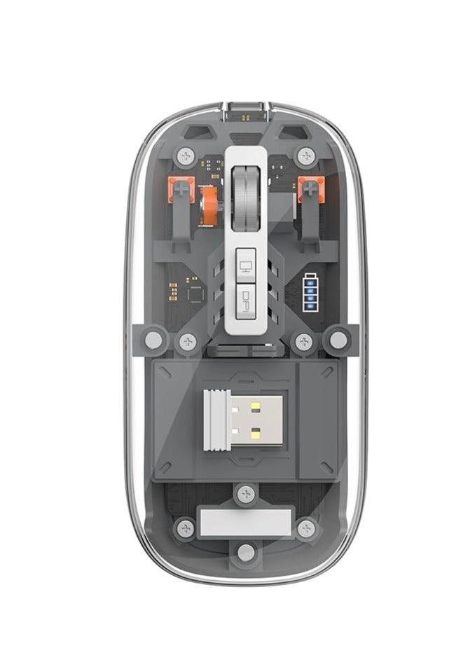 Crystal Transparent Magnetic Mouse - Wireless