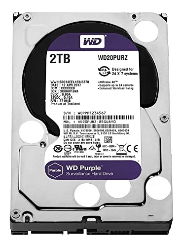 3.5" 5400rpm 64MB SATA 6Gb/s (WD20PURZ) - 2TB