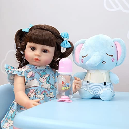 Reborn Baby Doll - 22 Inch Vinyl Brown Eyes