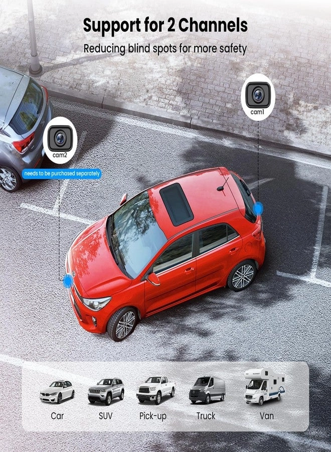 Magnetic Solar Wireless Backup Camera - Night Vision Wireless 1080P