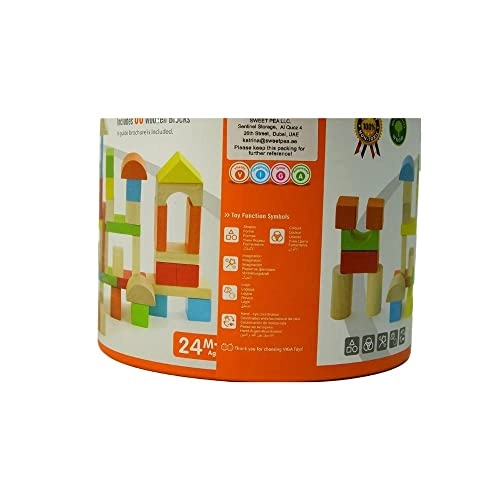 Wooden Blocks - 24 months and up 80 pieces