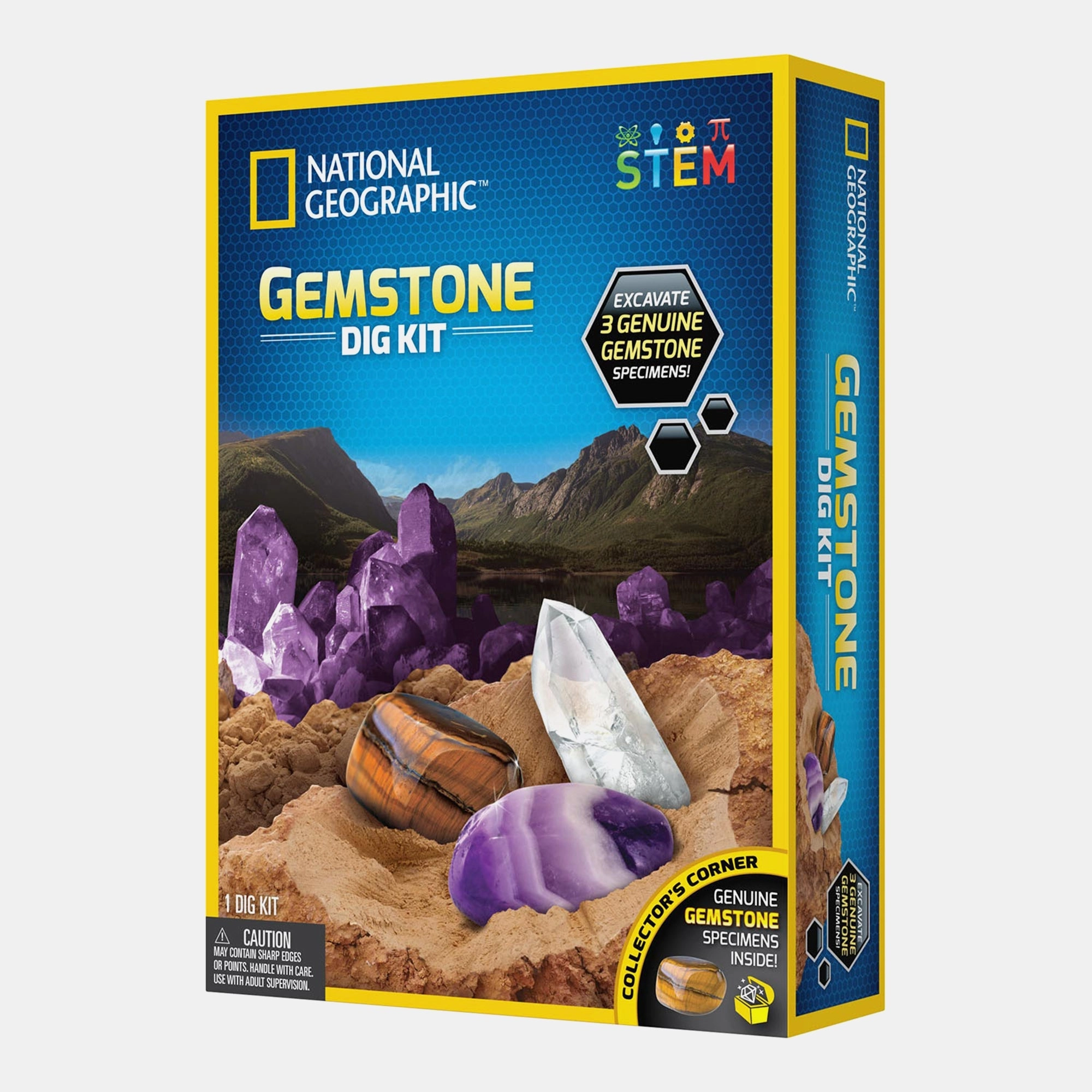 National Geographic Gemstone Dig Kit Geology - 8 years+ 7 pieces