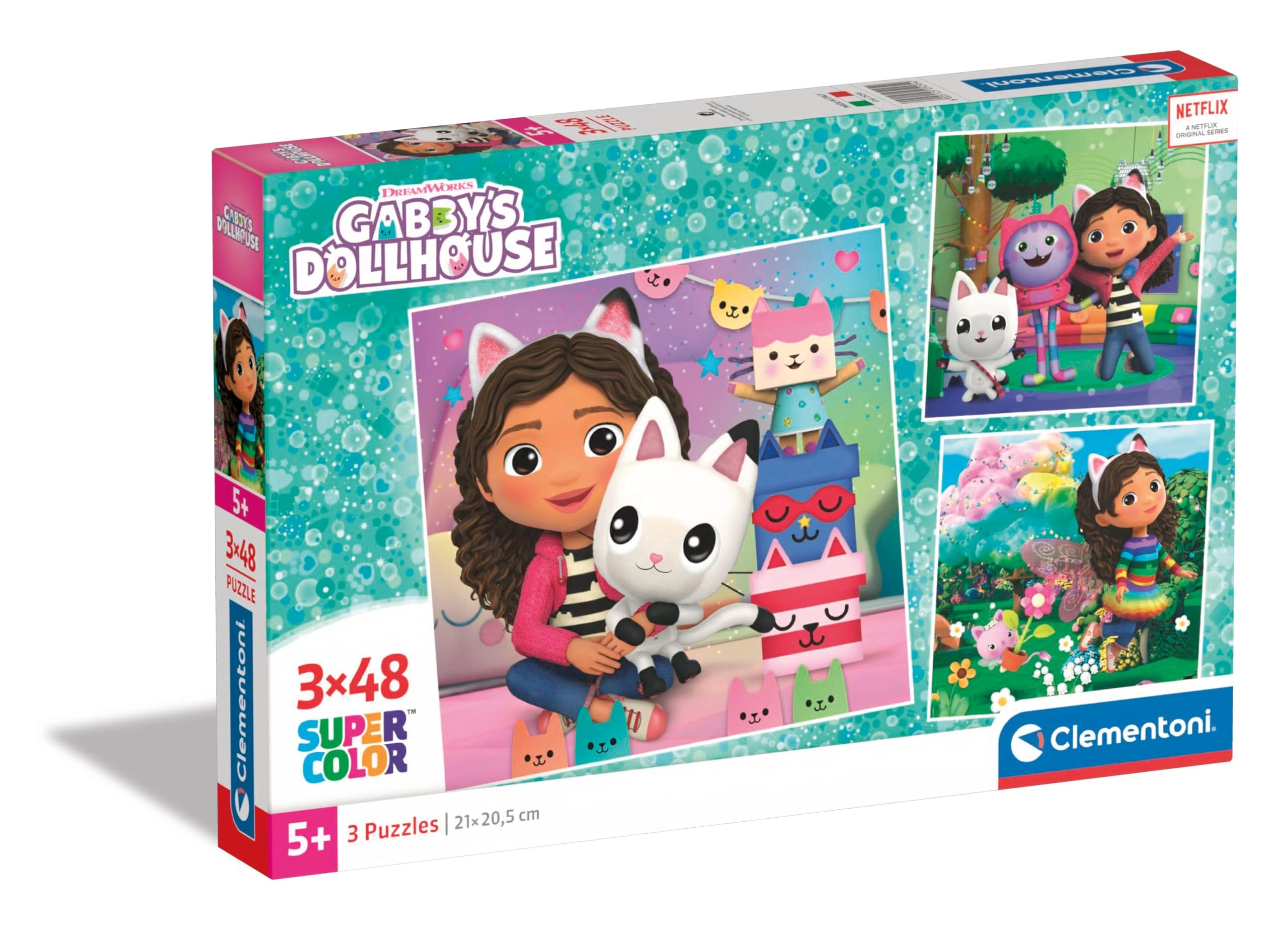 Clementoni Gabby's Dollshouse 3-in-1 Puzzle (25295) - 48 pcs