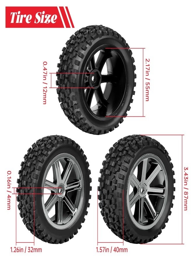 Pre-Glued 1/10 Buggy Tires - Brushless