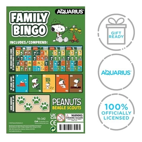 Peanuts Snoopy Beagle Scouts Family Bingo - English