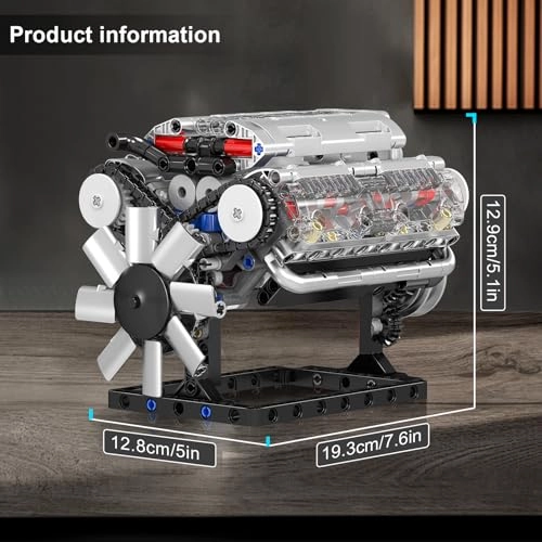 10088 Technik V8 Engine - 535 pcs