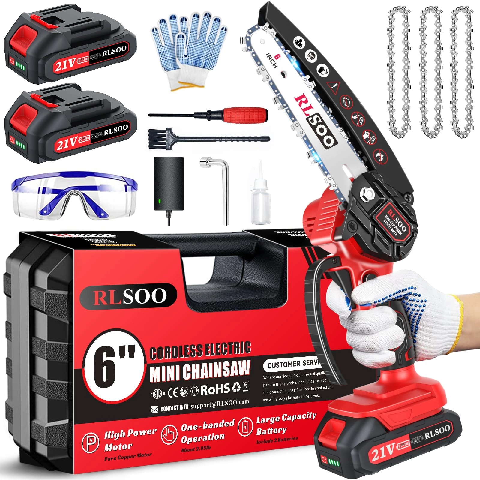 RLSOO Mini Chainsaw - 550 Watt-hours