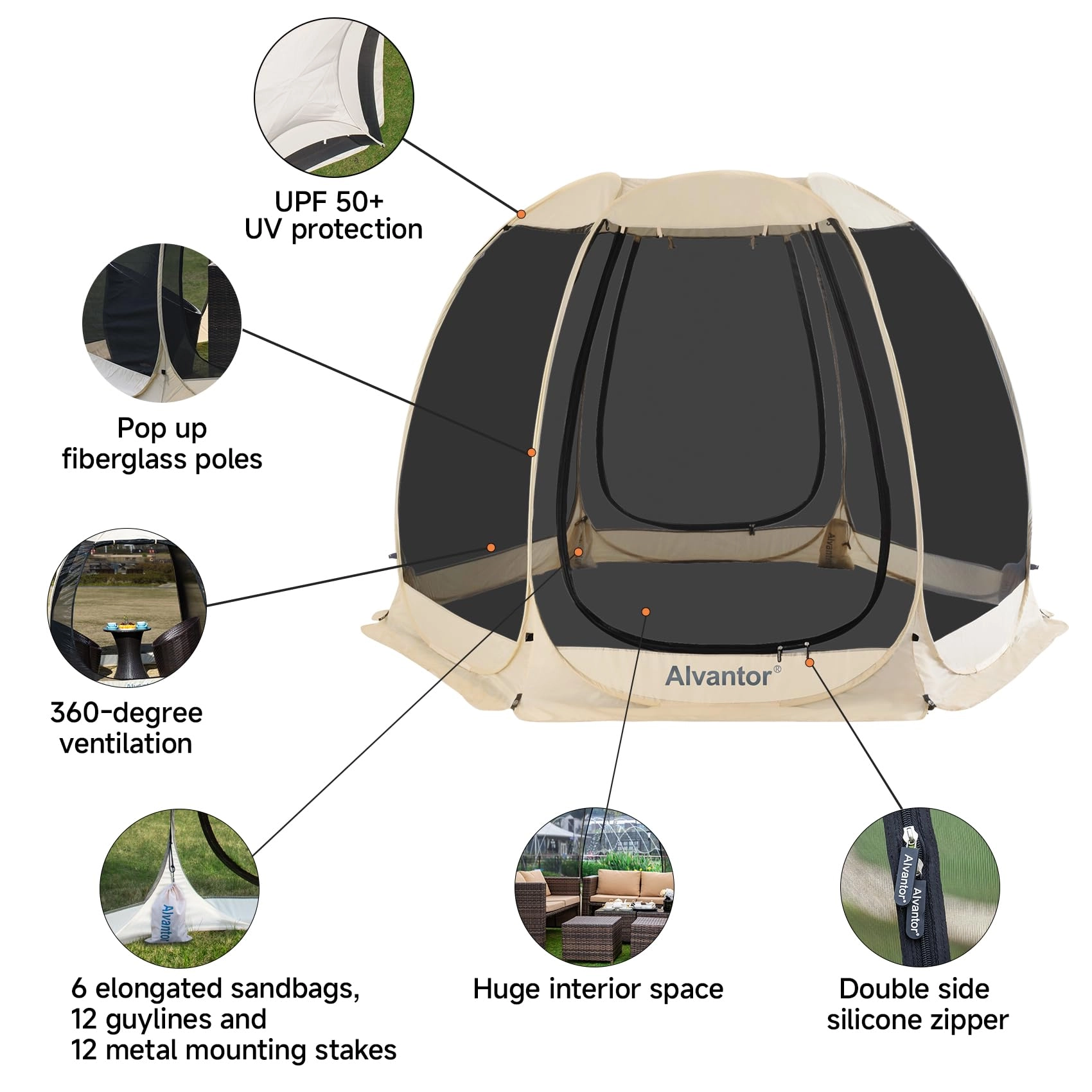 Pop Up Screen House - 9 square meters