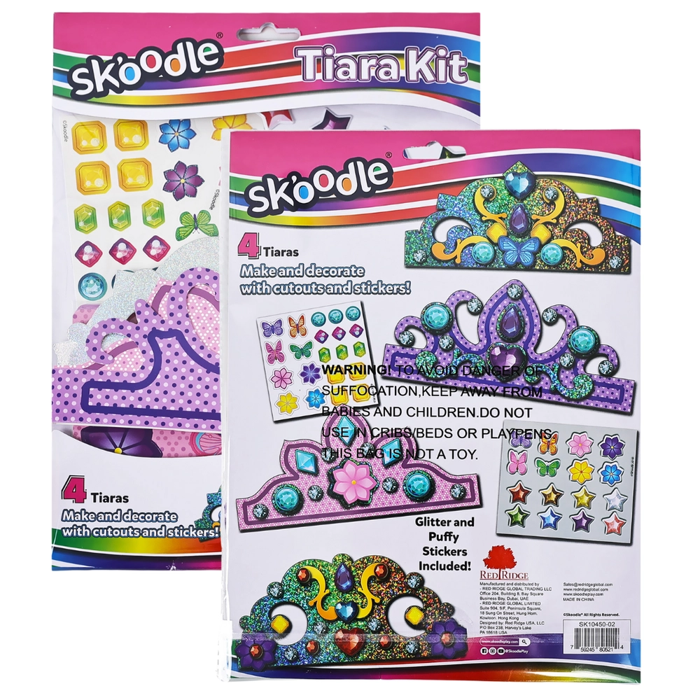 Create Your Own Tiara Craft Kit - 4 Tiaras Multicolor Ages 3+