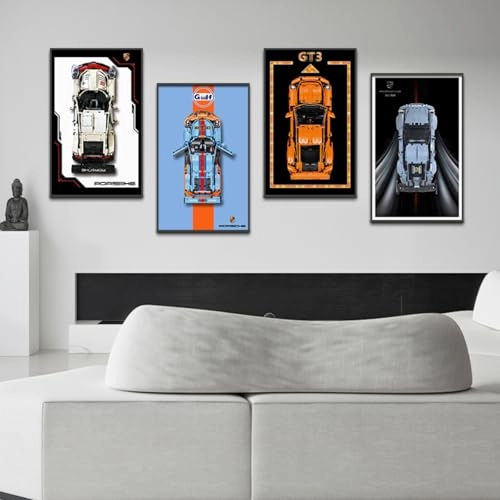 Figures Display Wall Mount for LEGO Techniic Bugaatti Chiroon 42083 - Acrylic