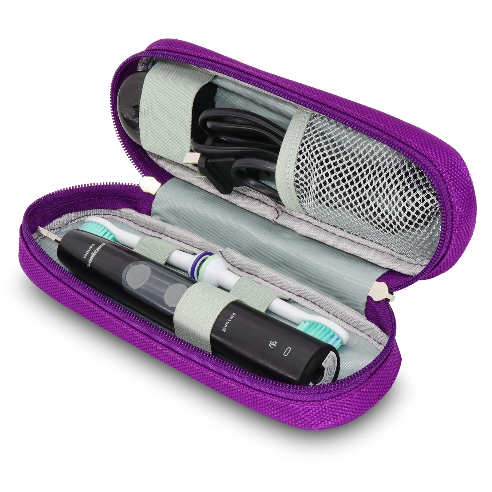 Mijibisu Toothbrush Travel Case - Compatible with Philips Sonicare Purple