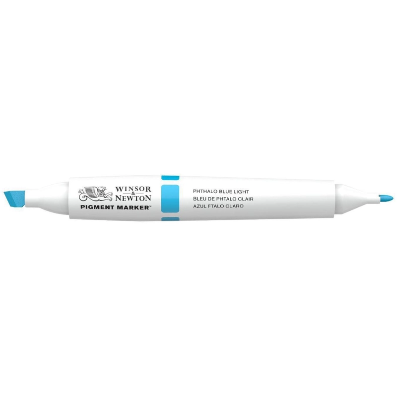 Pigment Graphic Art Marker - Phthalo Blue Light Twin Tip