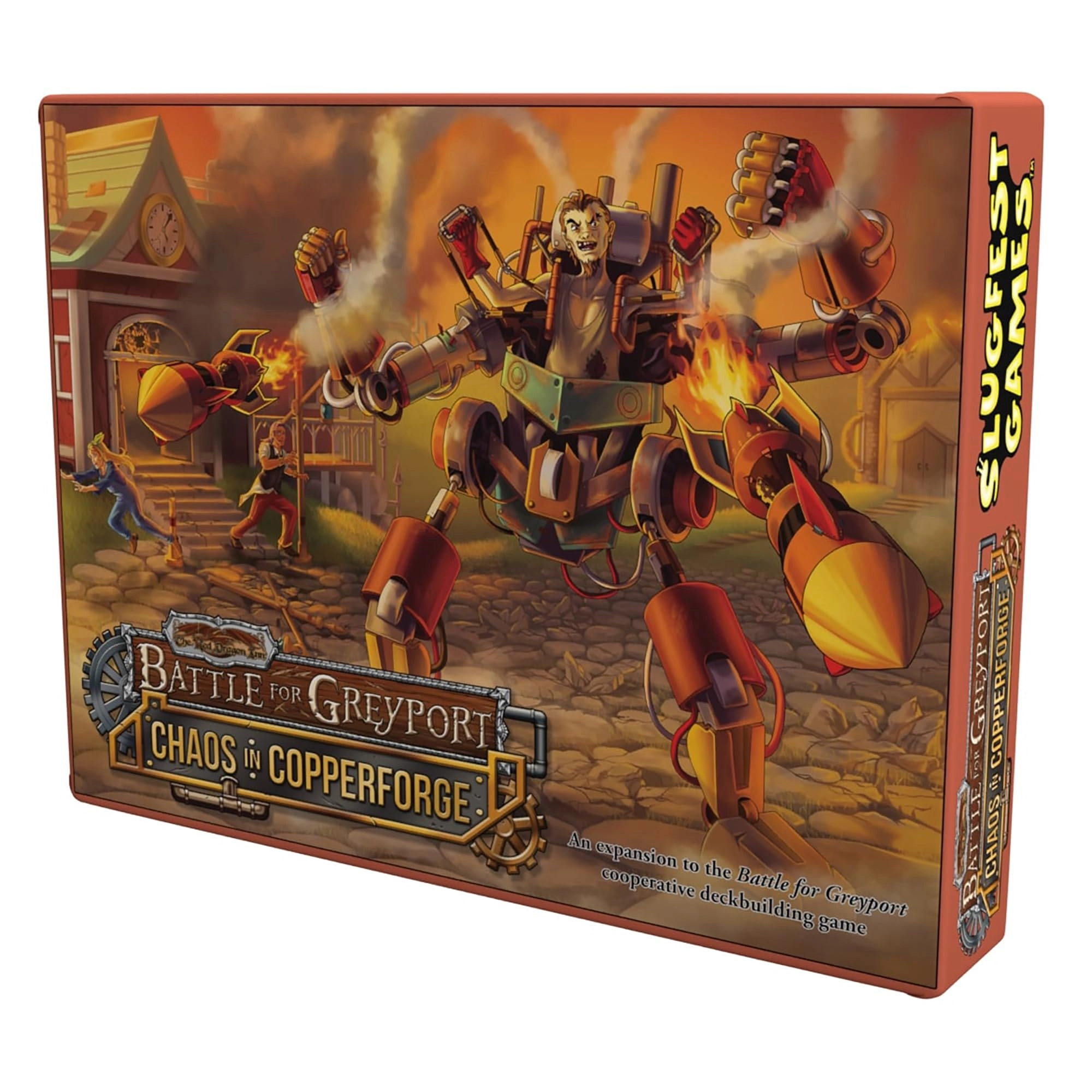 SlugFest Games Battle for Greyport: Chaos in Copperforge Expansion - Cooperative Deckbuilding Game