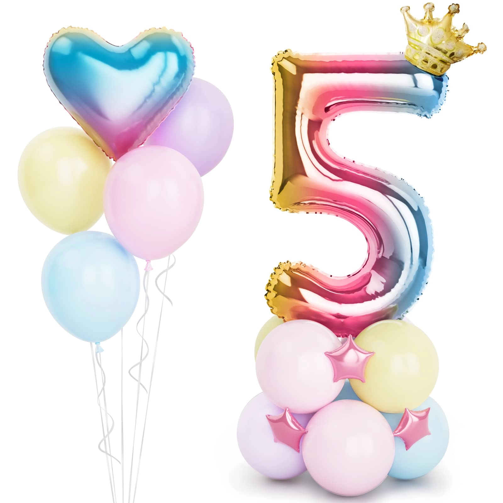 balloon dance Number 5 Balloons - 1.0 Count Anniversary, Baby Shower, Birthday, Graduation