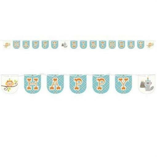CREATIVE CONVERTING Happi Woodland Boy Geant Party Banner - 20in X 6 With Sticker