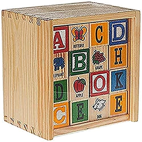 Alphabet Wood Blocks - 3 years and up 48 pieces